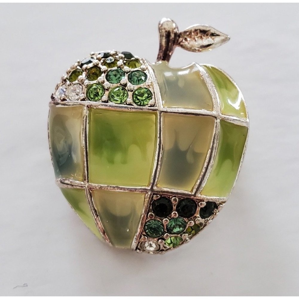 Vintage MONET apple brooch